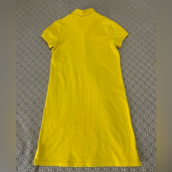Girl’s Polo Ralph Lauren Shirt Dress Size 8-10 Med University Yellow EUC - Picture 2 of 5